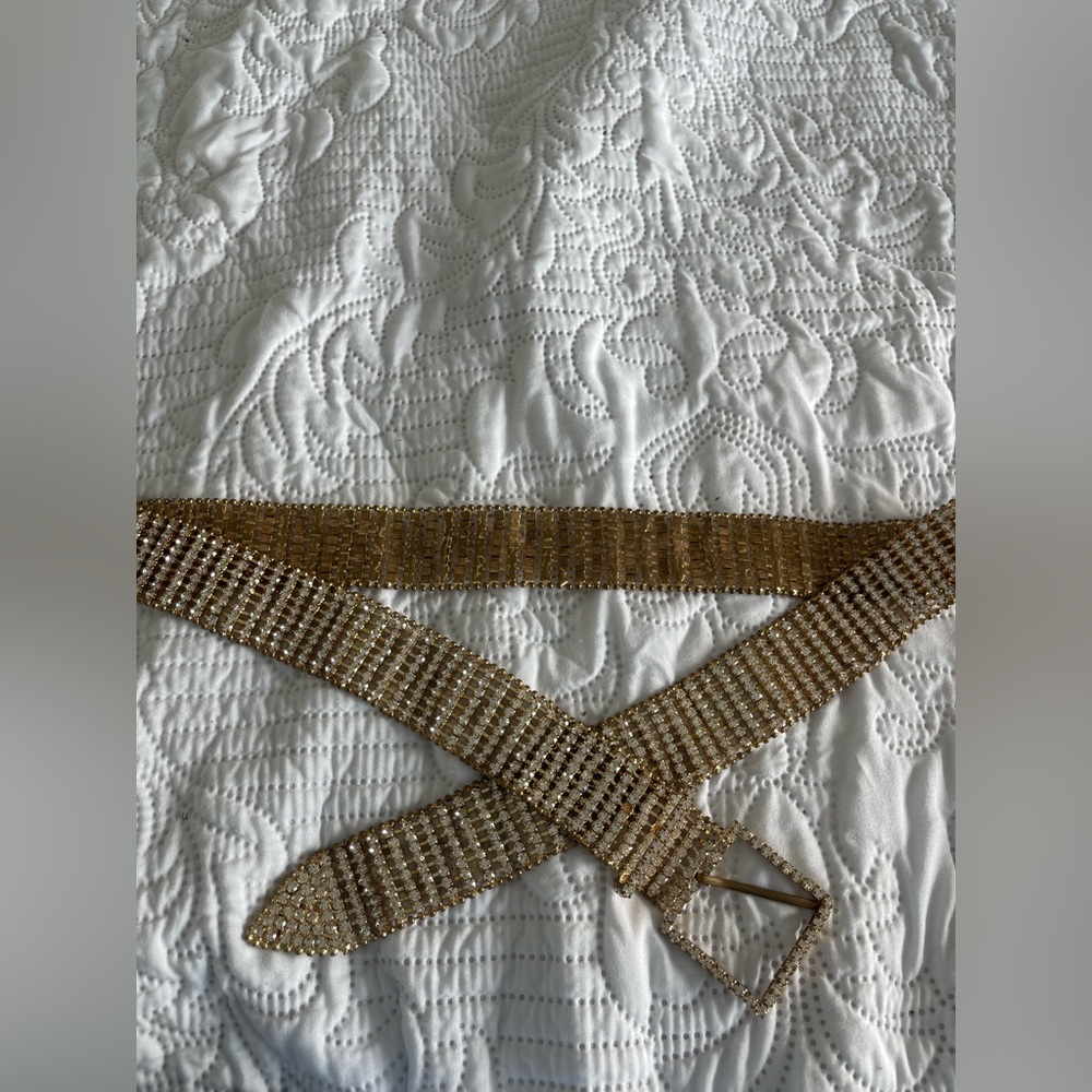 GOLD RHINESTONES BELT S/M
